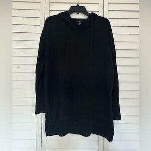 GAP Vintage Black Hoodie Sweatshirt Hooded Tunic Top Pullover With Pockets